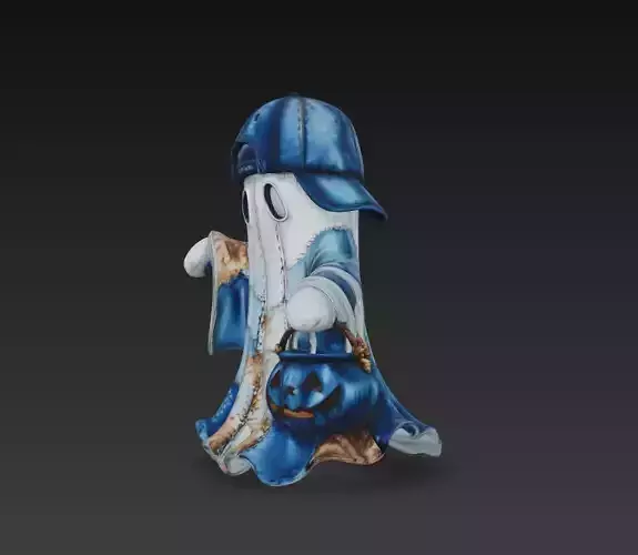 Stylized Little Ghost - Halloween 3D Model 3D print model