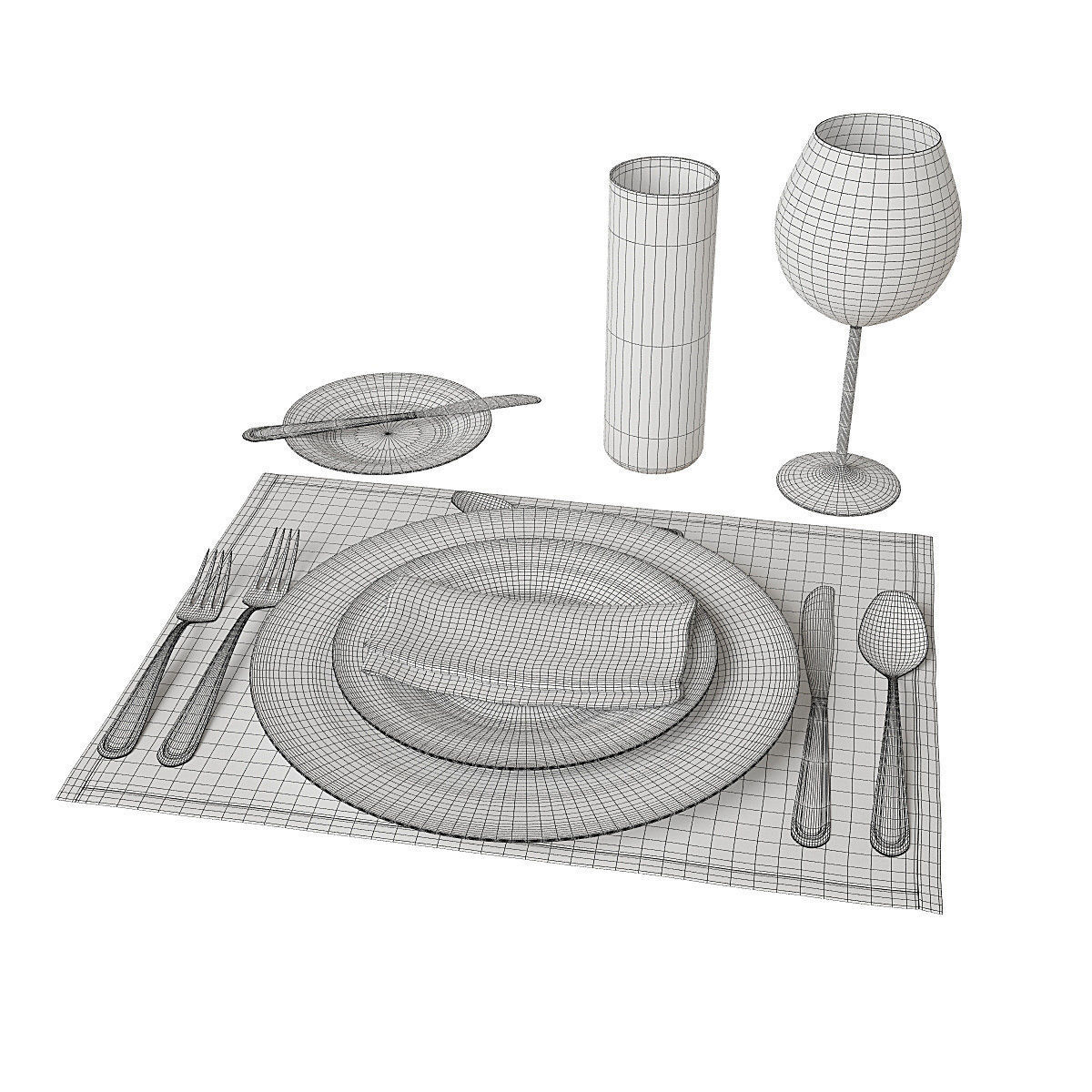 Tableware 3D model_2