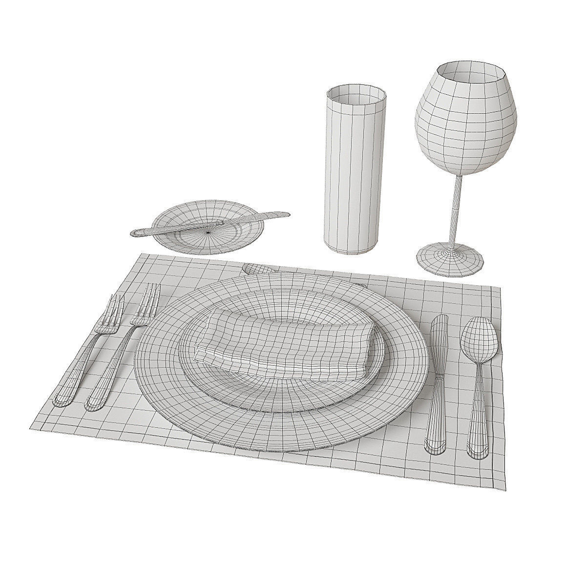 Tableware 3D model_1