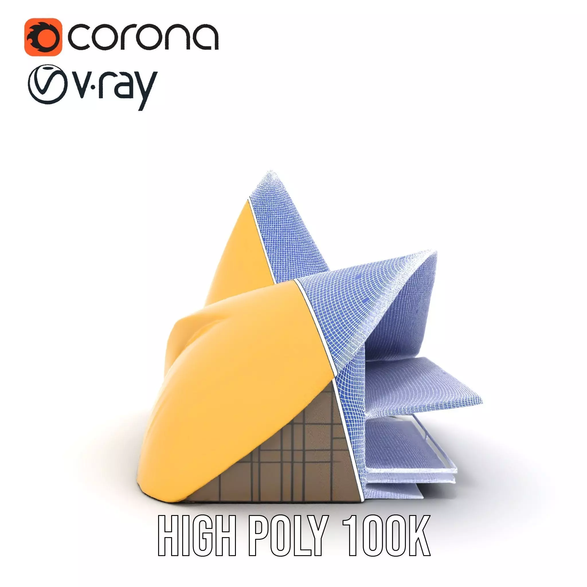 Golden Wave Theater model pack Low-poly 3D model_34