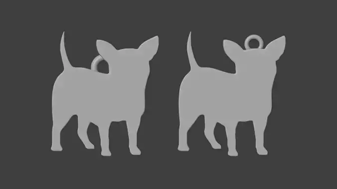 Cute Standing Chihuahua Pendant