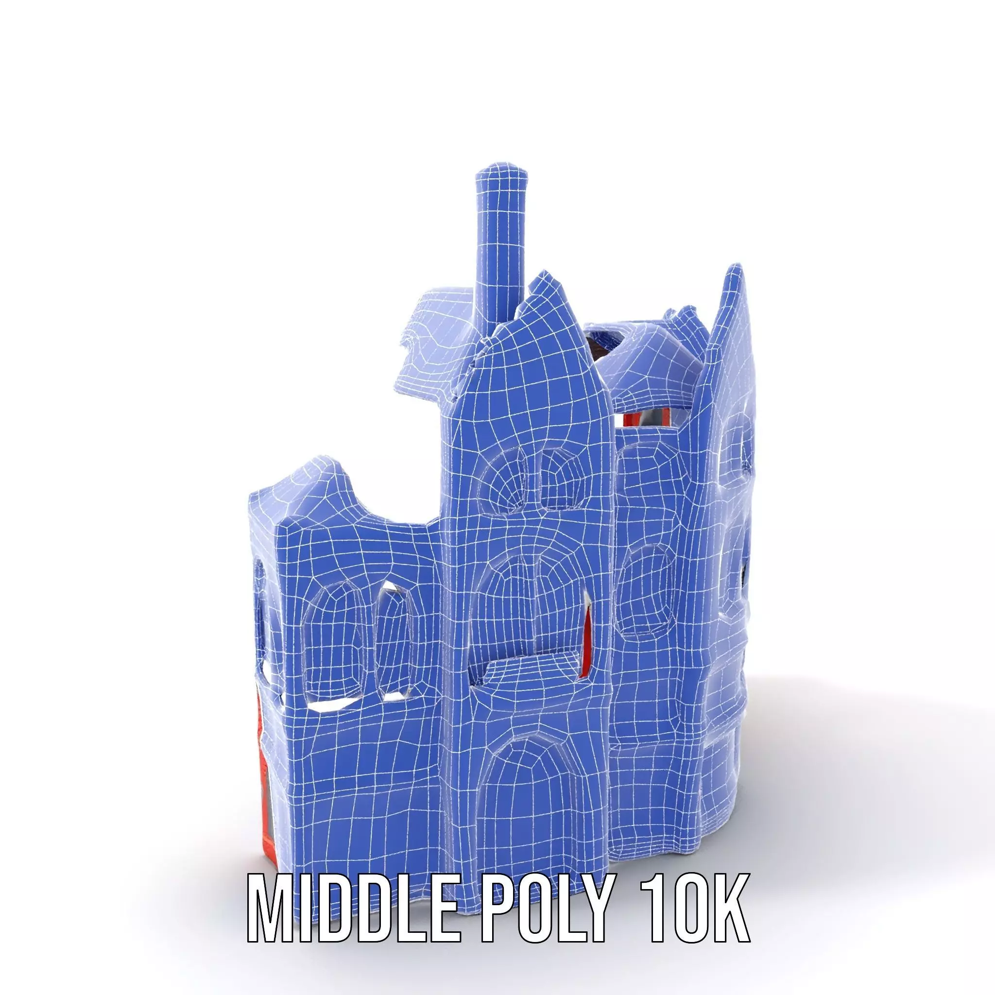 Historic Red Brick Building model pack Low-poly 3D model_6