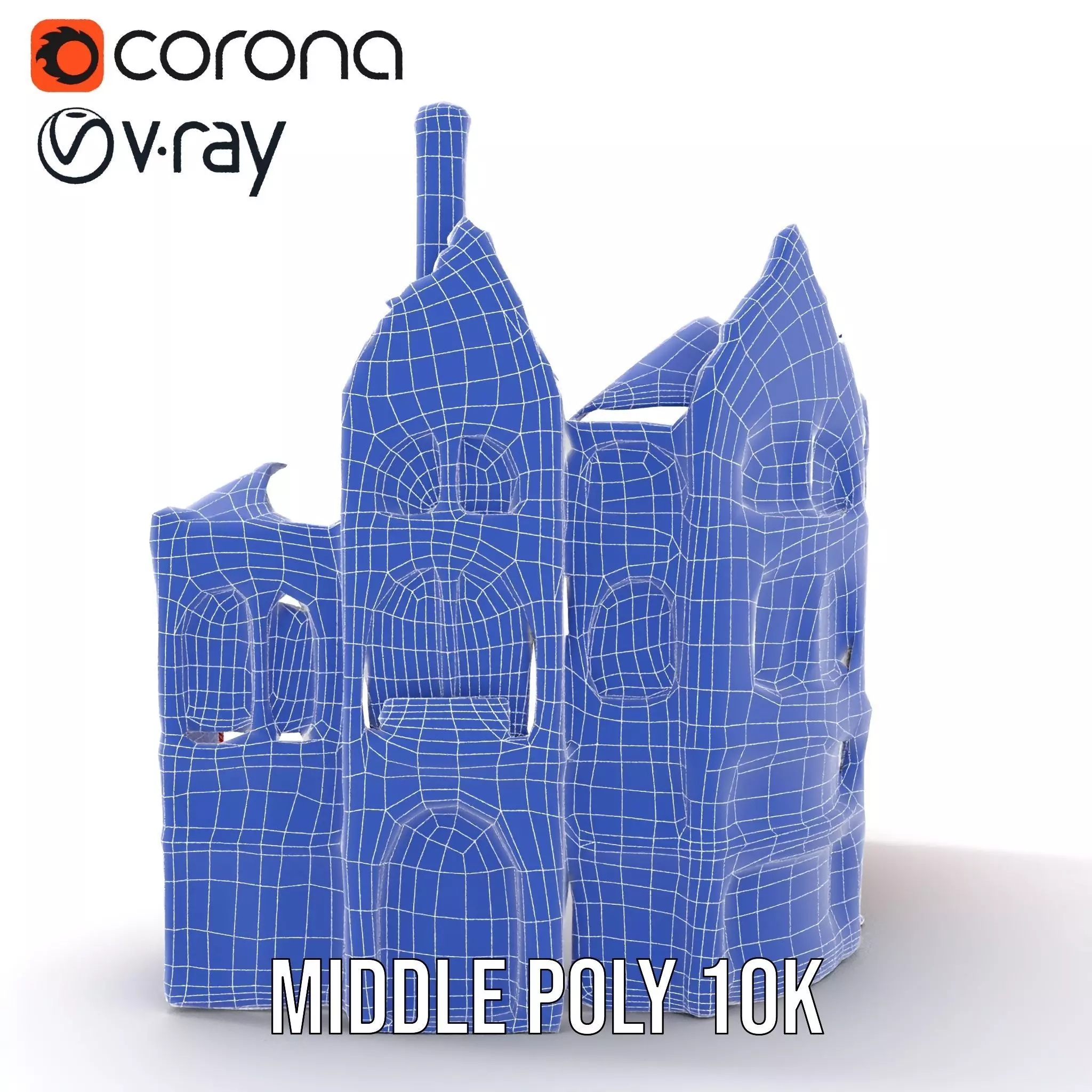 Historic Red Brick Building model pack Low-poly 3D model_30