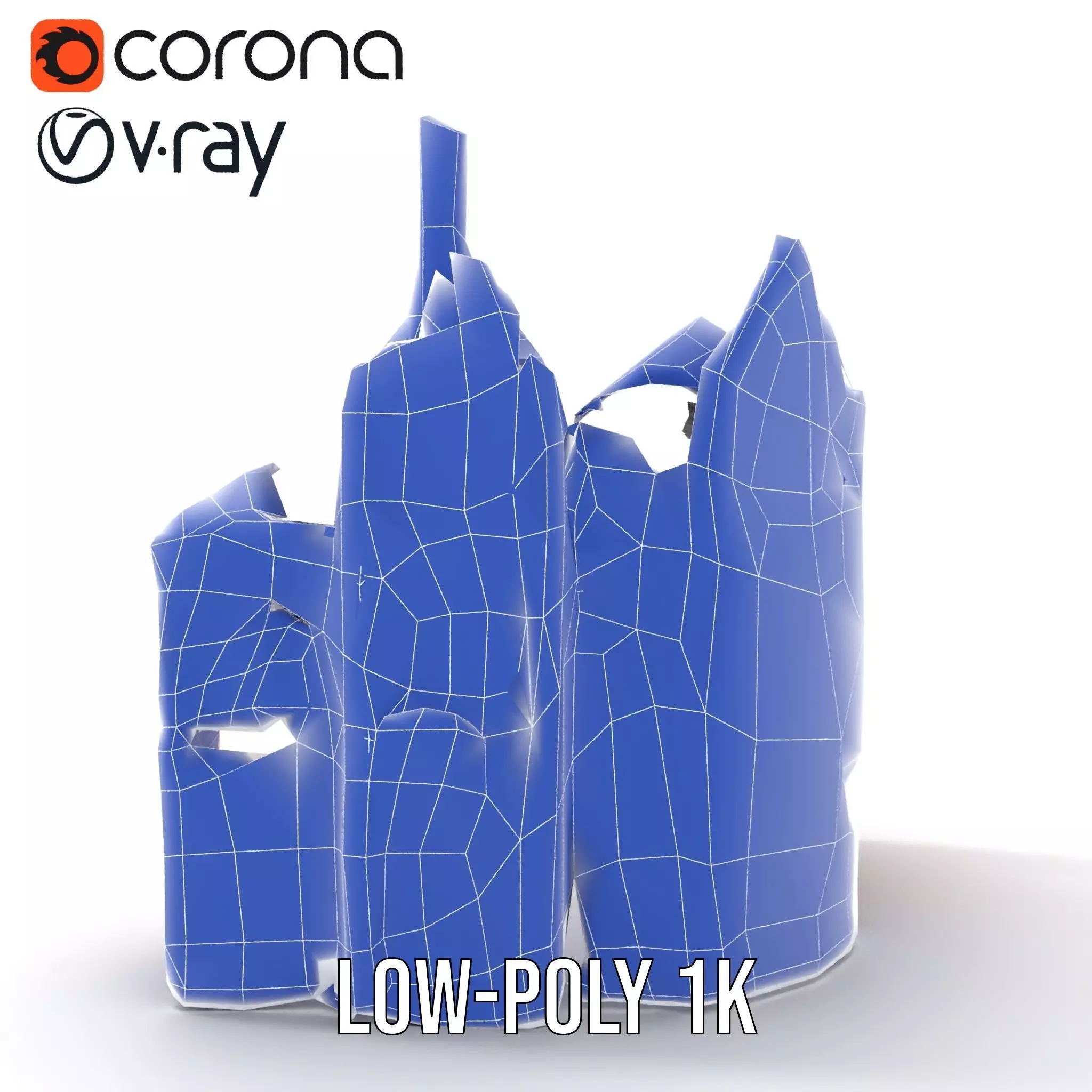 Historic Red Brick Building model pack Low-poly 3D model_31