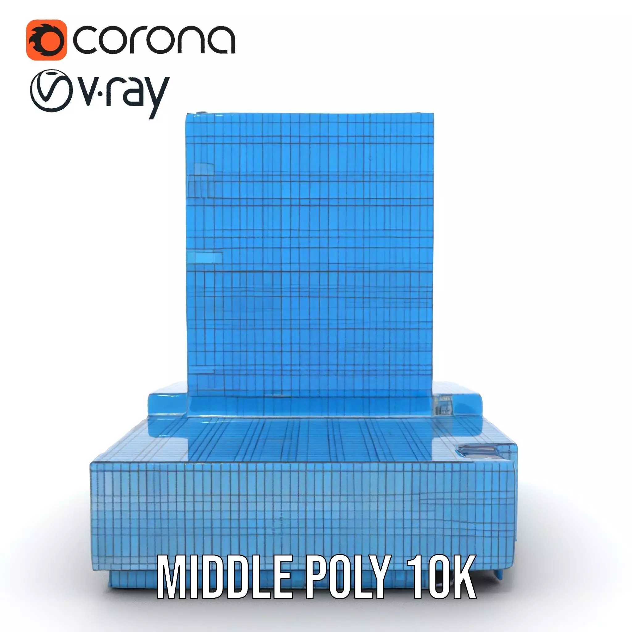 Azure Glass Skyscraper model pack Low-poly 3D model_27