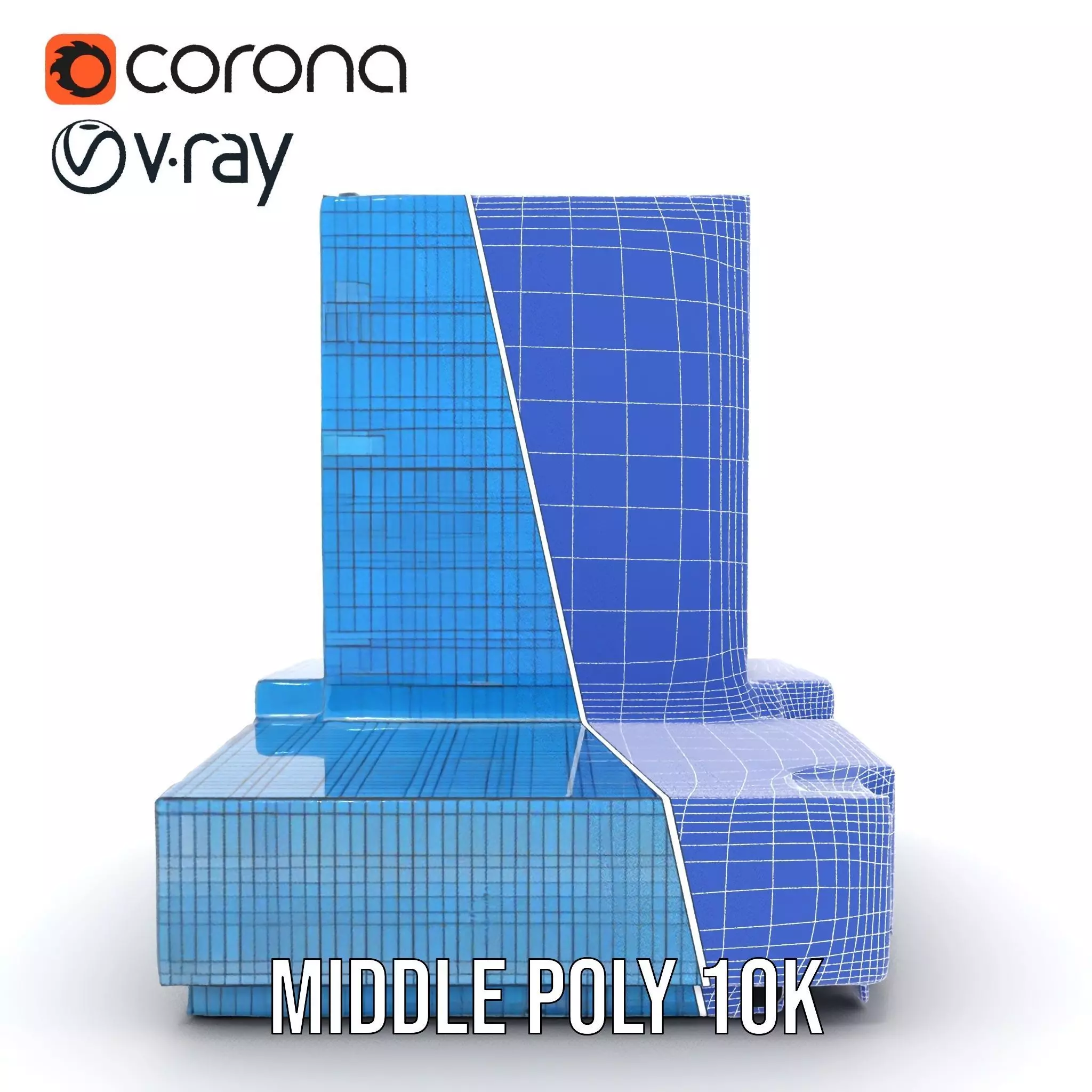 Azure Glass Skyscraper model pack Low-poly 3D model_24