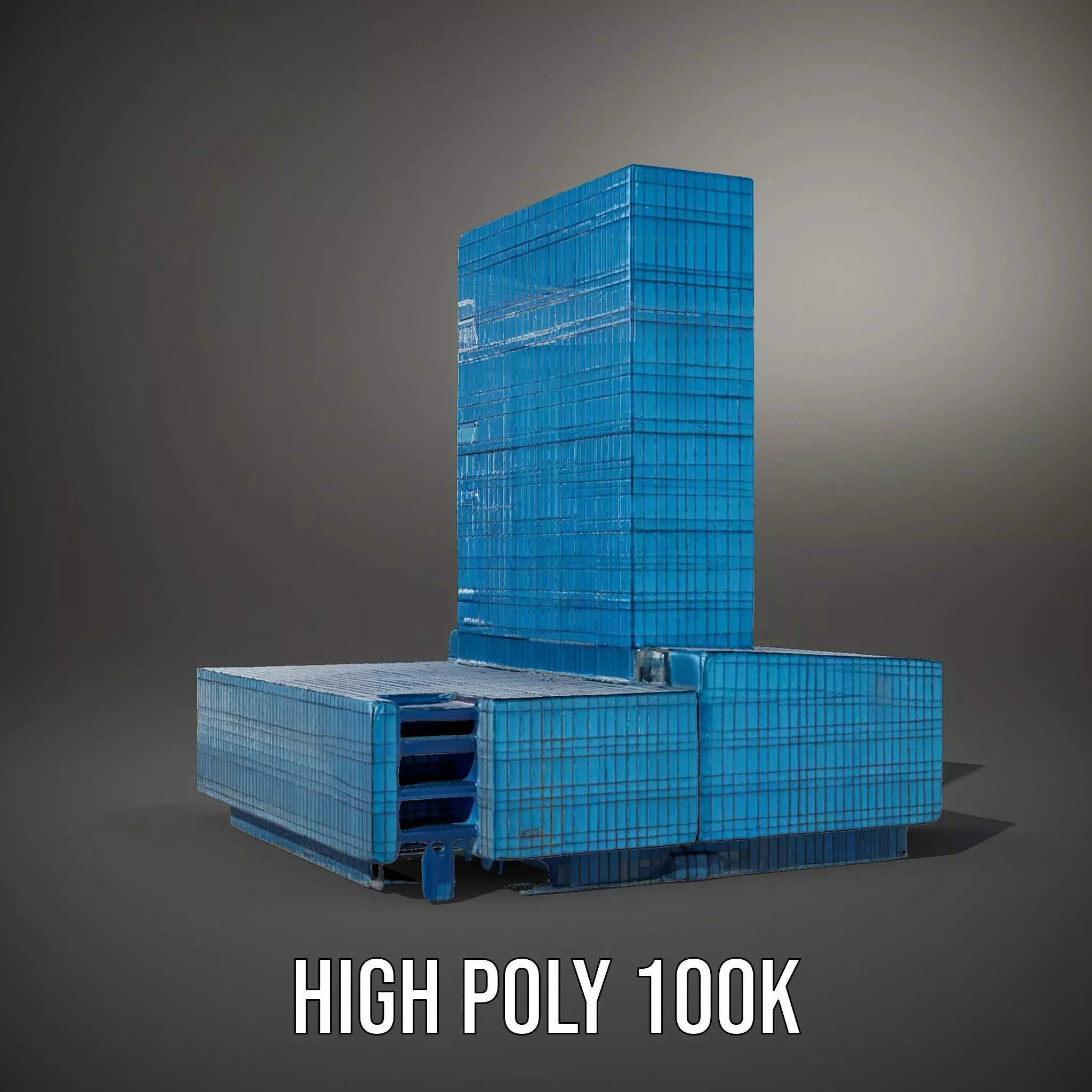 Azure Glass Skyscraper model pack Low-poly 3D model_8