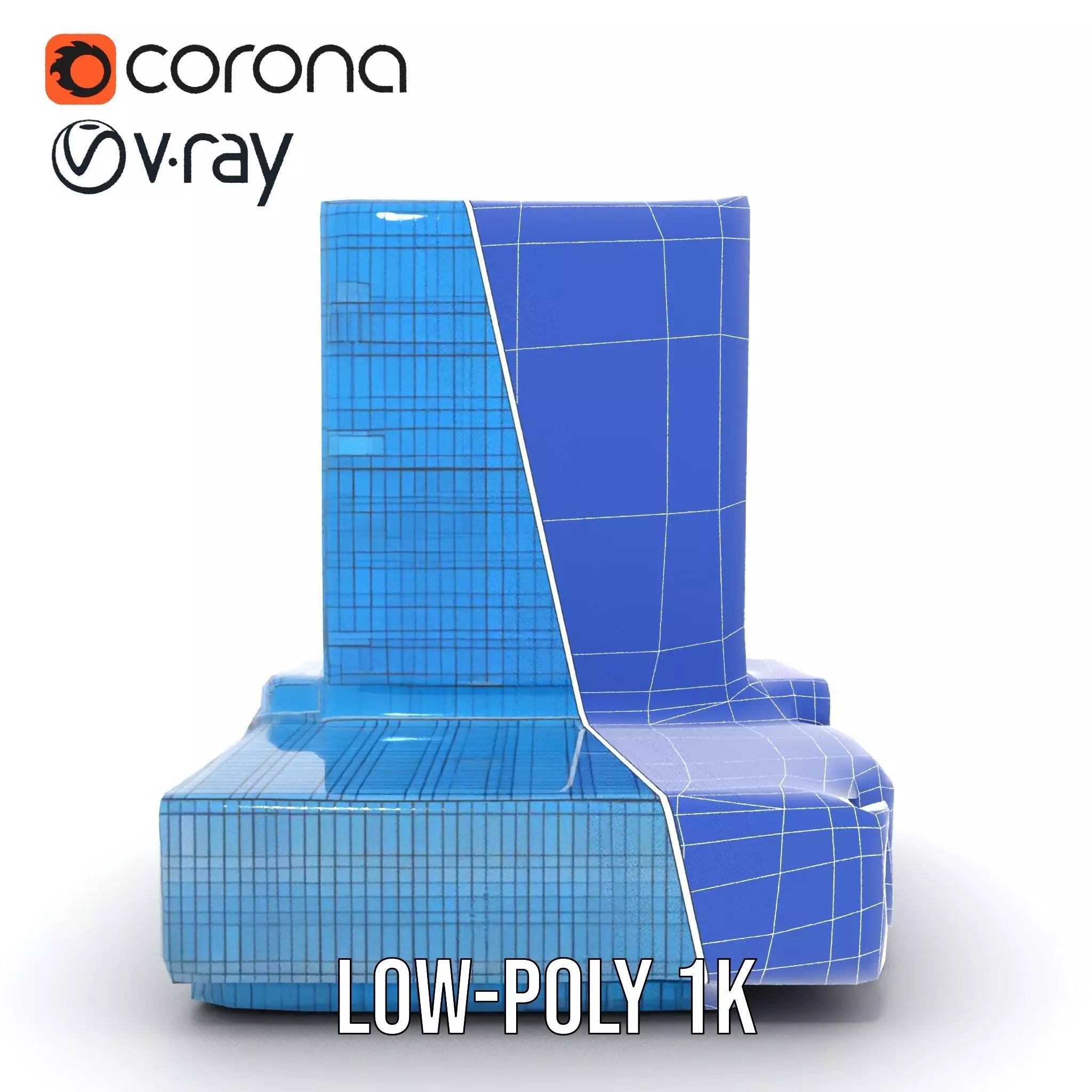 Azure Glass Skyscraper model pack Low-poly 3D model_28