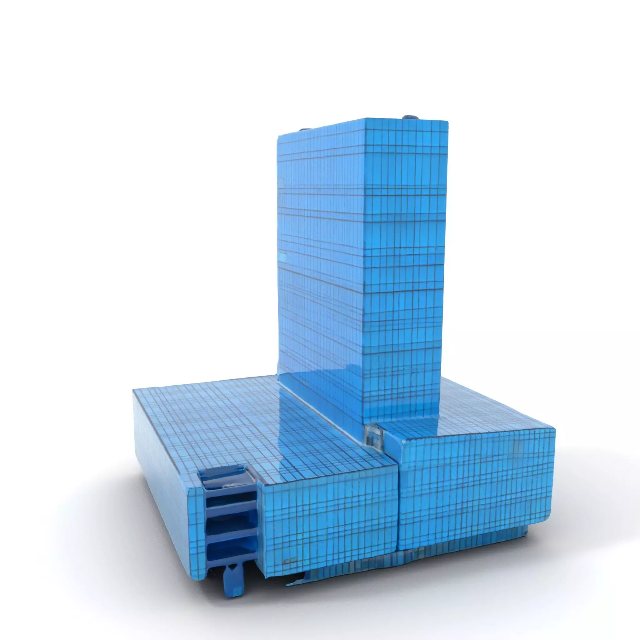 Azure Glass Skyscraper model pack Low-poly 3D model_0
