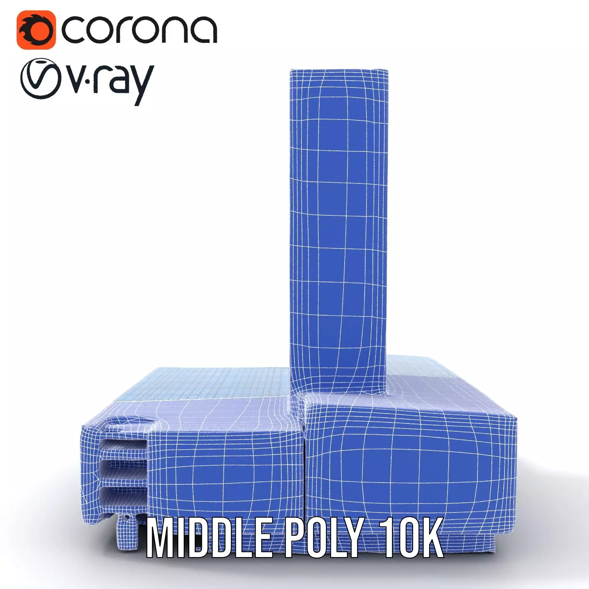 Azure Glass Skyscraper model pack Low-poly 3D model_11