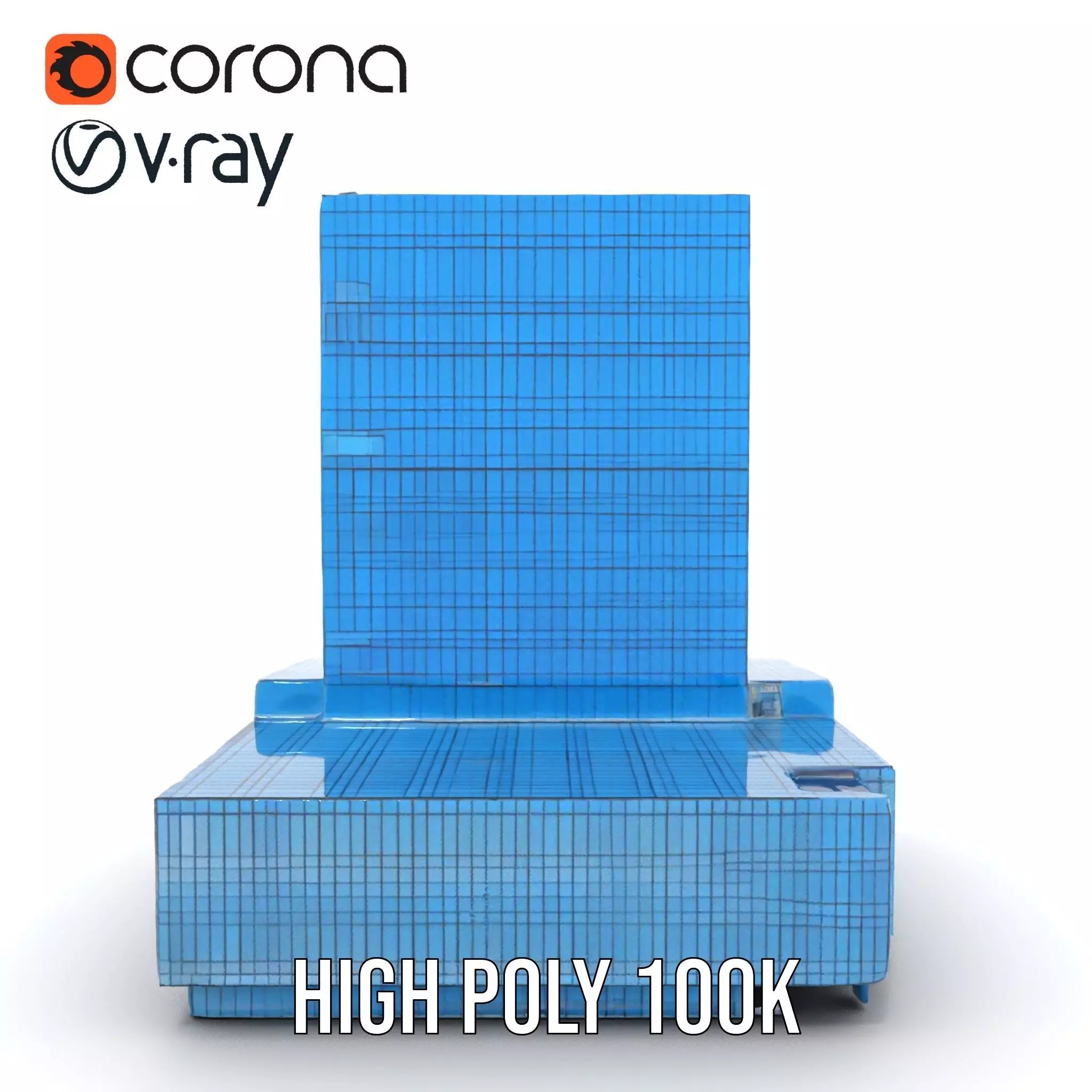 Azure Glass Skyscraper model pack Low-poly 3D model_20