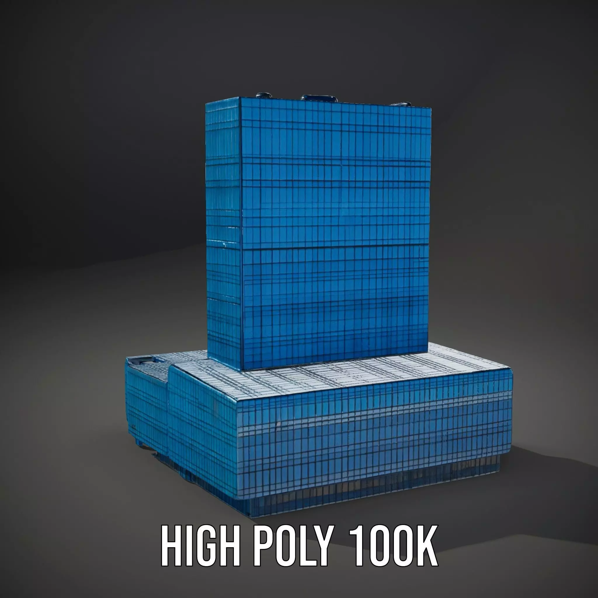 Azure Glass Skyscraper model pack Low-poly 3D model_10