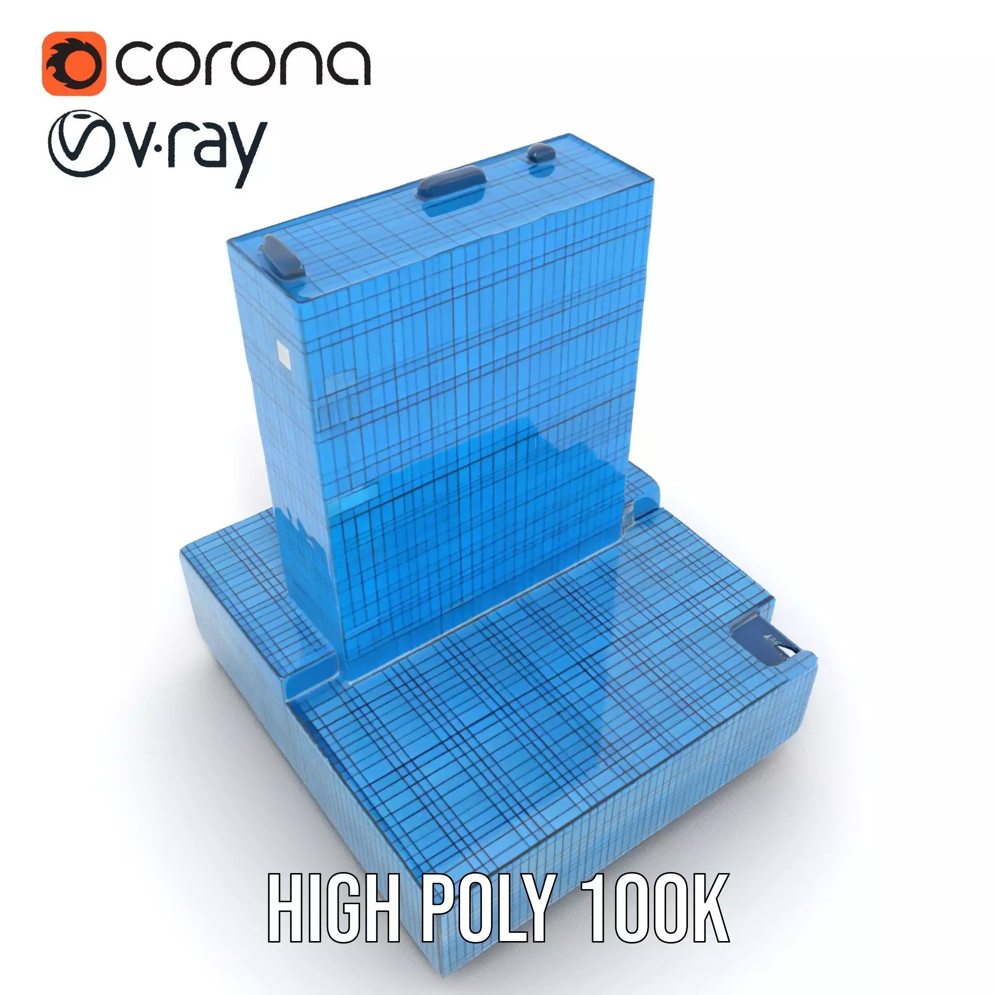 Azure Glass Skyscraper model pack Low-poly 3D model_26