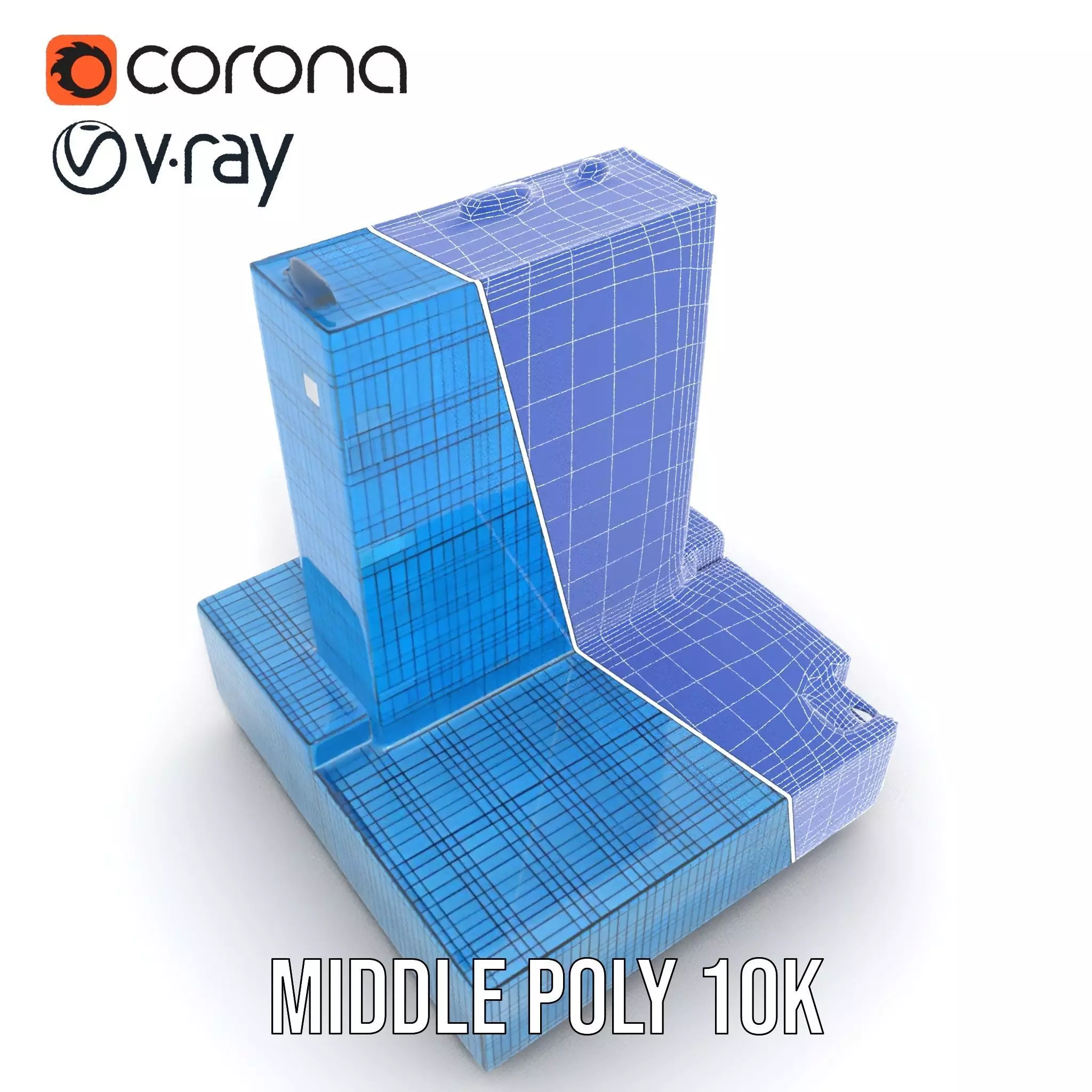 Azure Glass Skyscraper model pack Low-poly 3D model_21