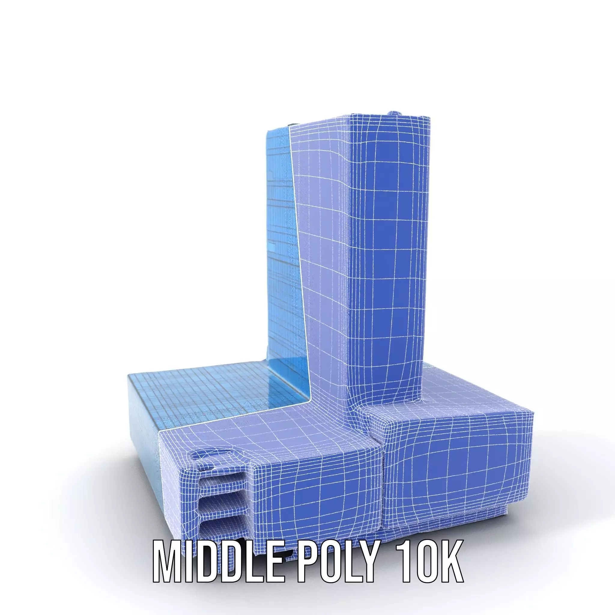 Azure Glass Skyscraper model pack Low-poly 3D model_15
