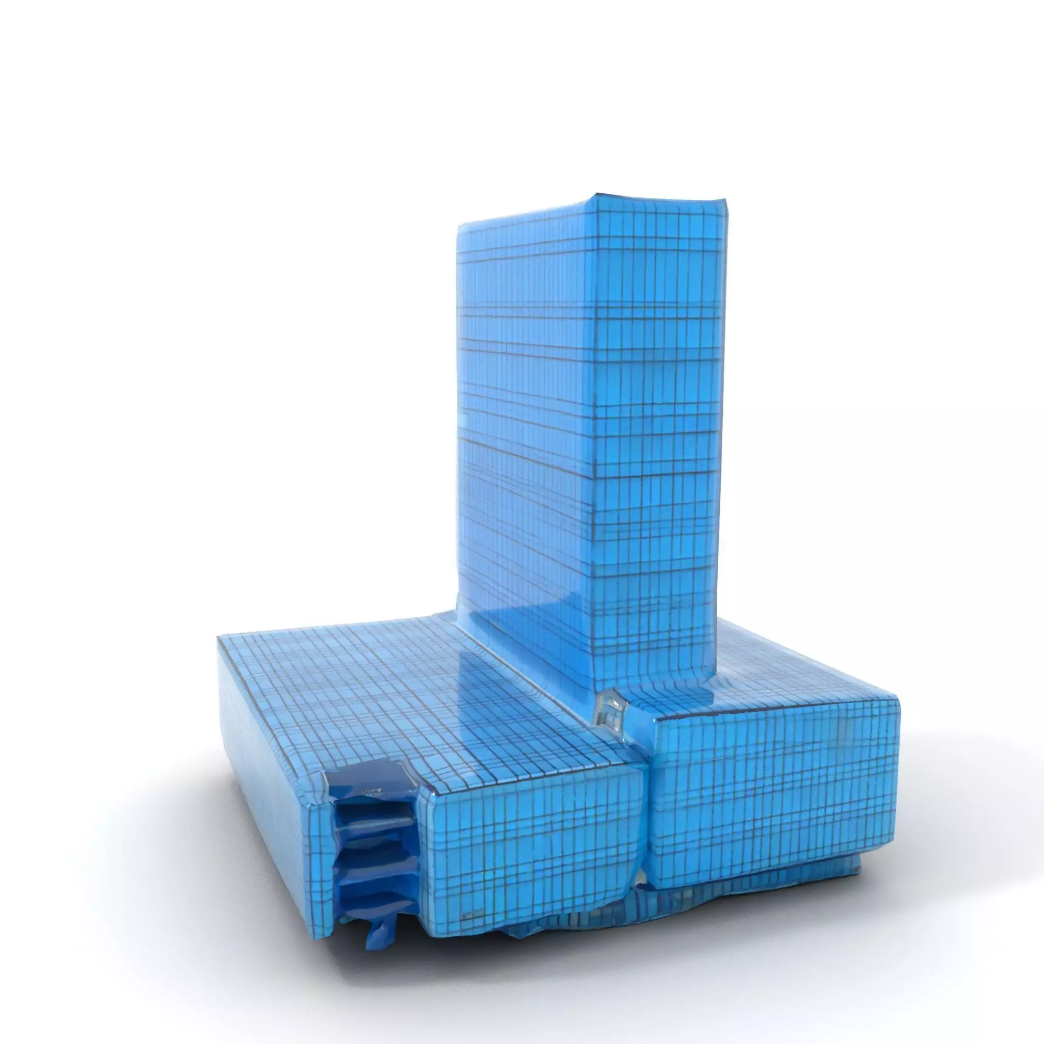 Azure Glass Skyscraper model pack Low-poly 3D model_16