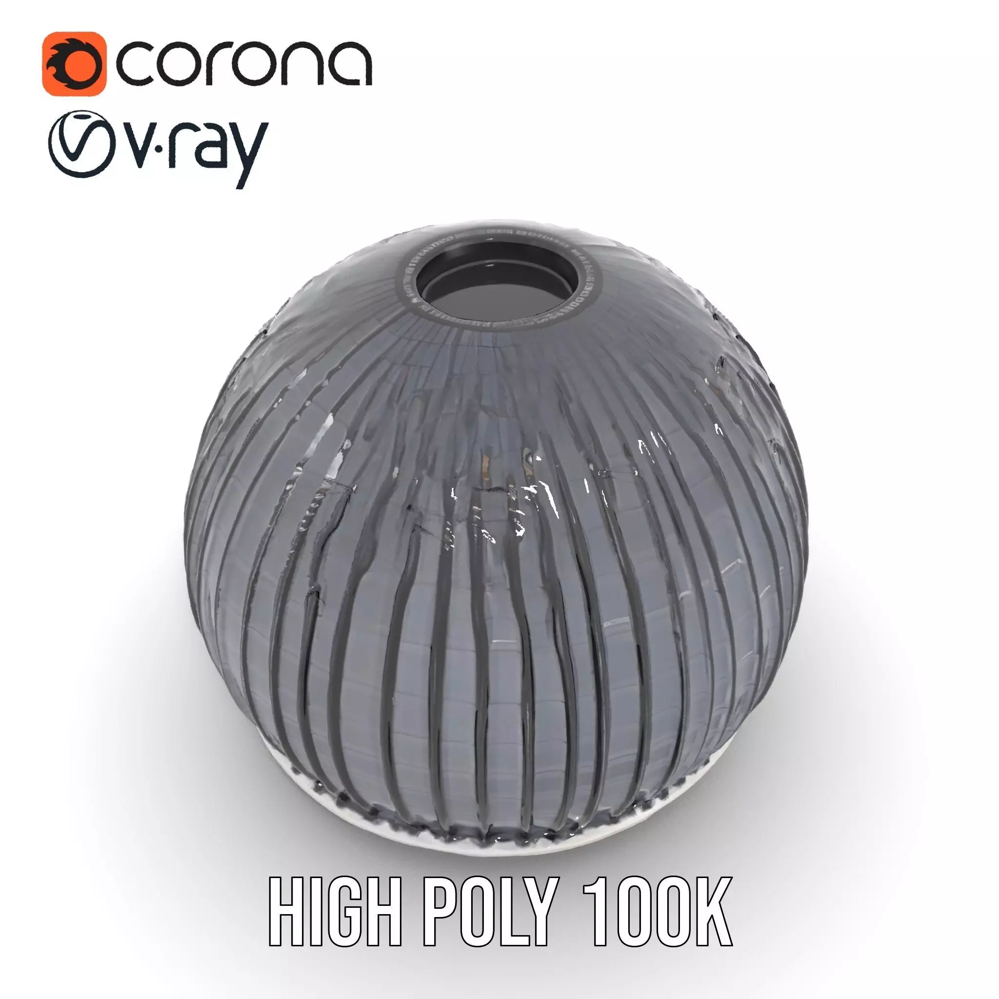 Black Futuristic Dome model pack Low-poly 3D model_14