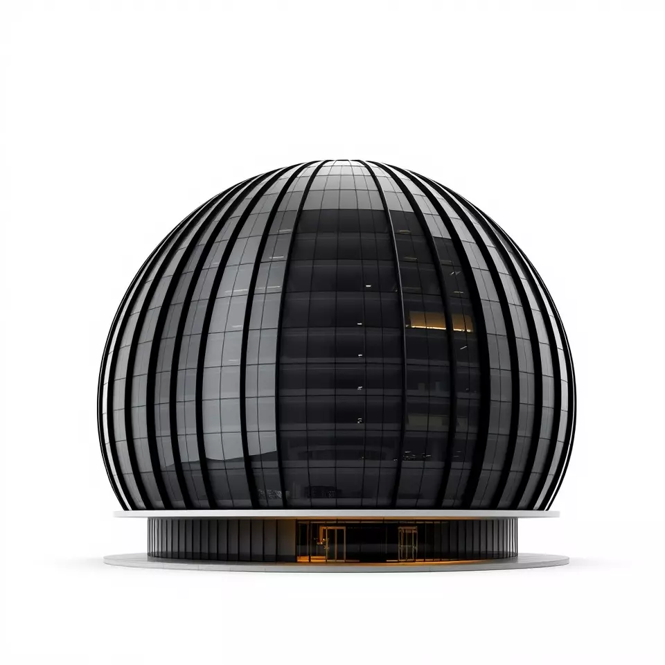 Black Futuristic Dome model pack Low-poly 3D model_2