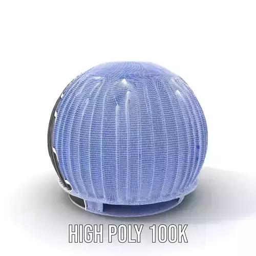 Black Futuristic Dome model pack Low-poly 3D model 4