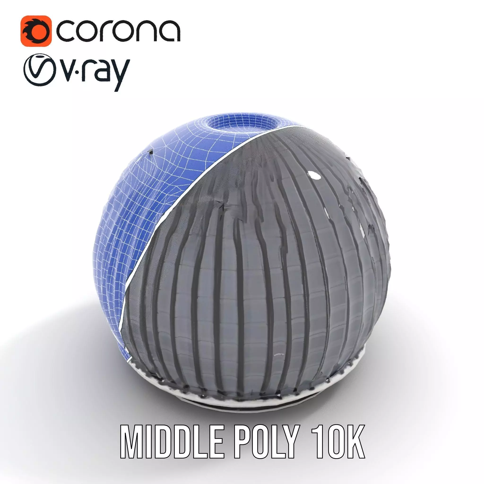 Black Futuristic Dome model pack Low-poly 3D model_6