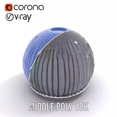 Black Futuristic Dome model pack Low-poly 3D model 6