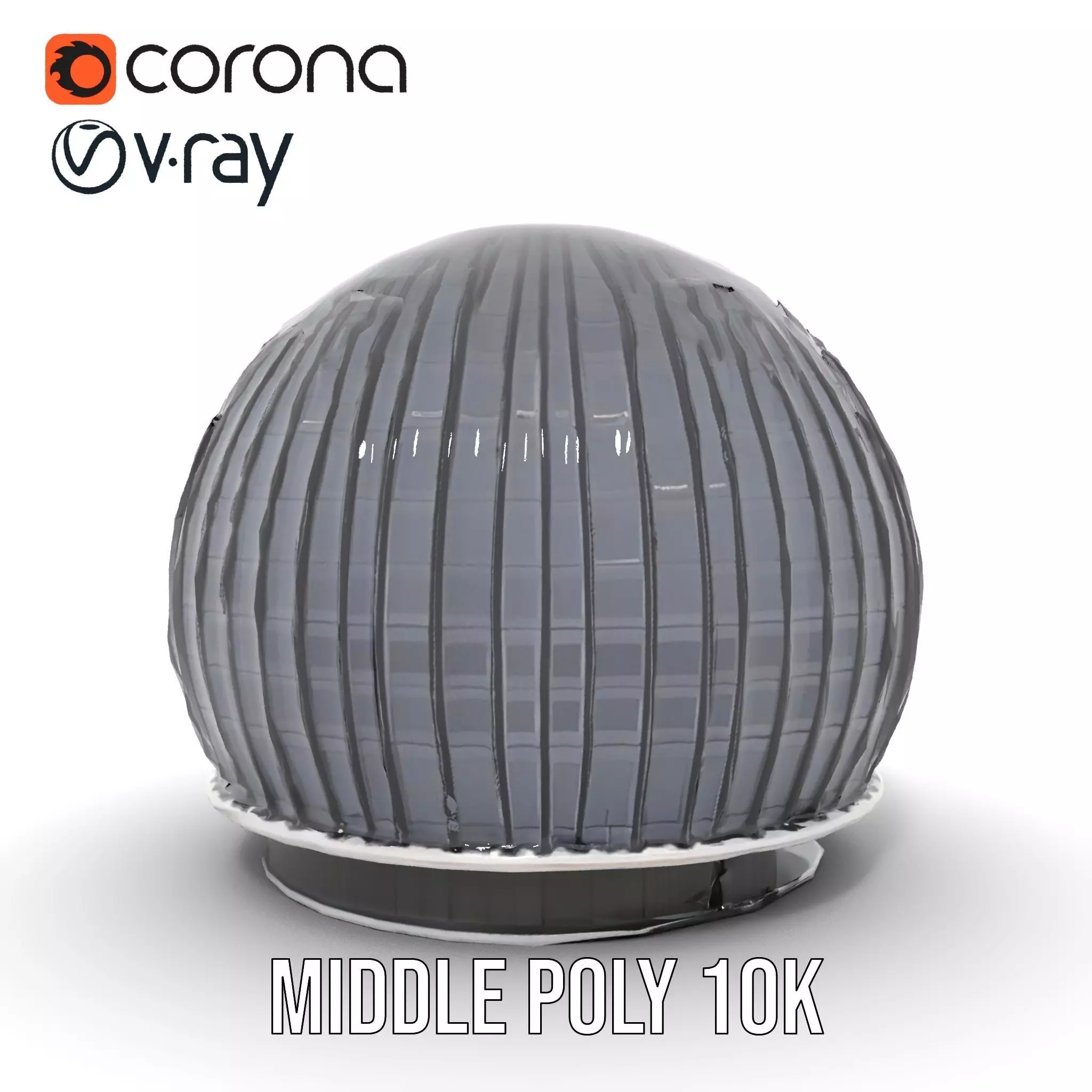 Black Futuristic Dome model pack Low-poly 3D model_26