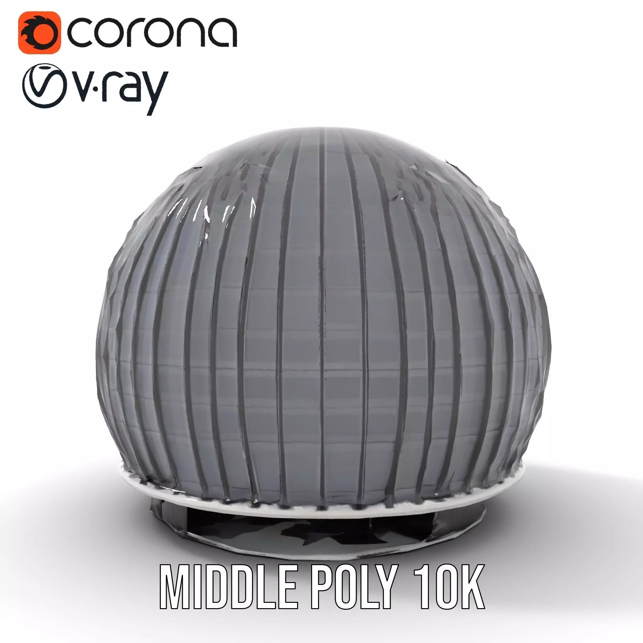 Black Futuristic Dome model pack Low-poly 3D model_10