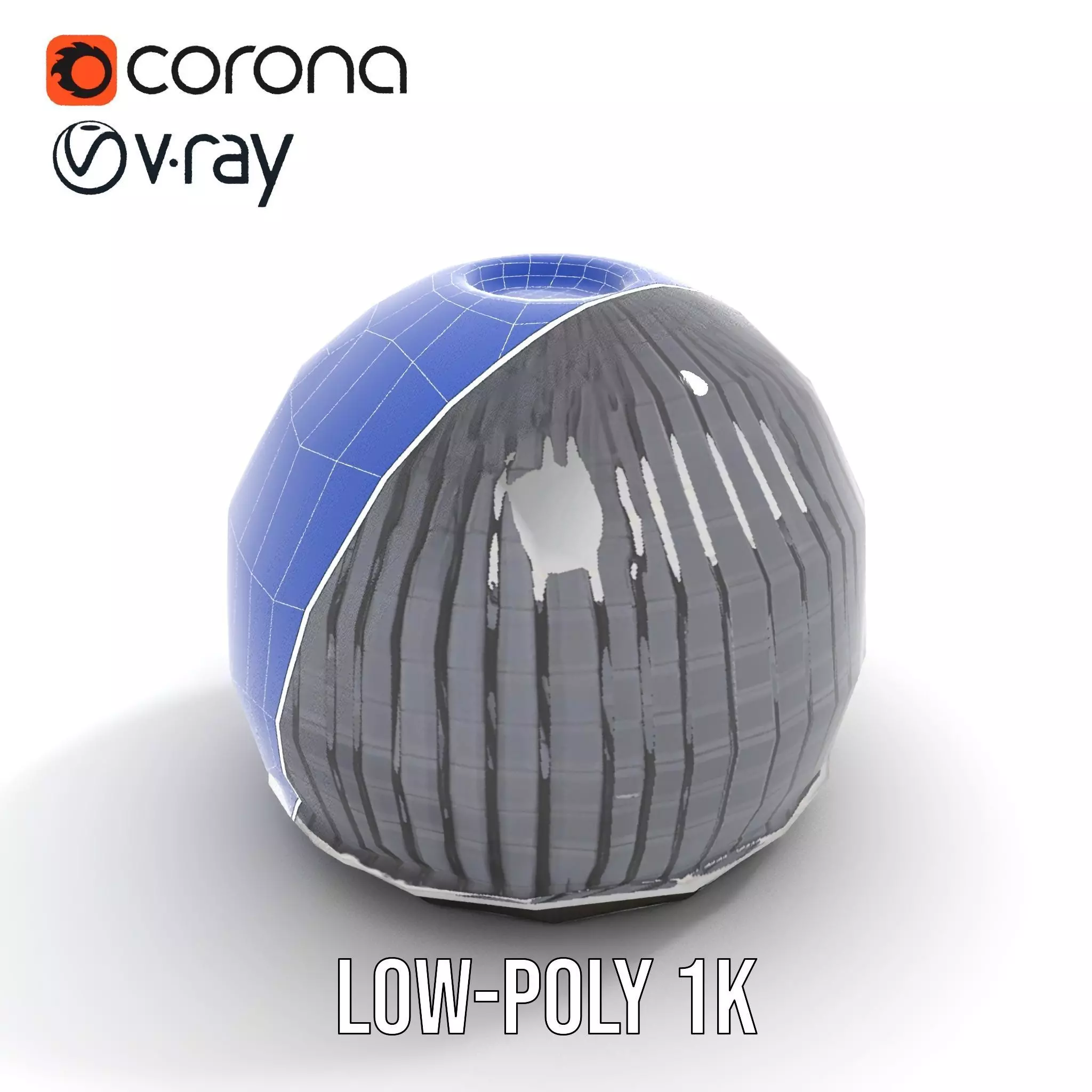 Black Futuristic Dome model pack Low-poly 3D model_30