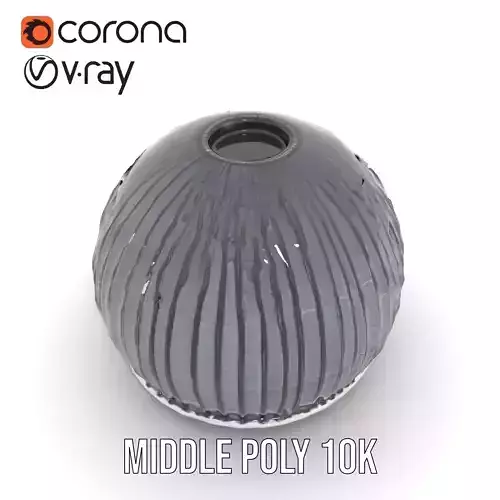 Black Futuristic Dome model pack Low-poly 3D model 5