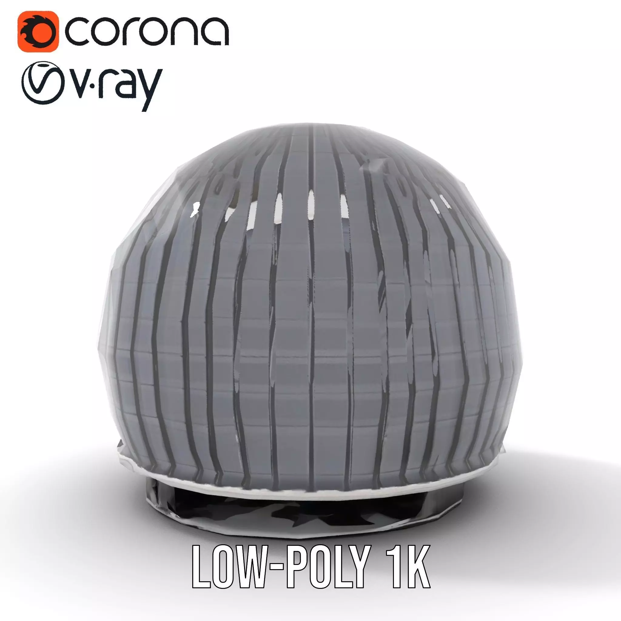 Black Futuristic Dome model pack Low-poly 3D model_7