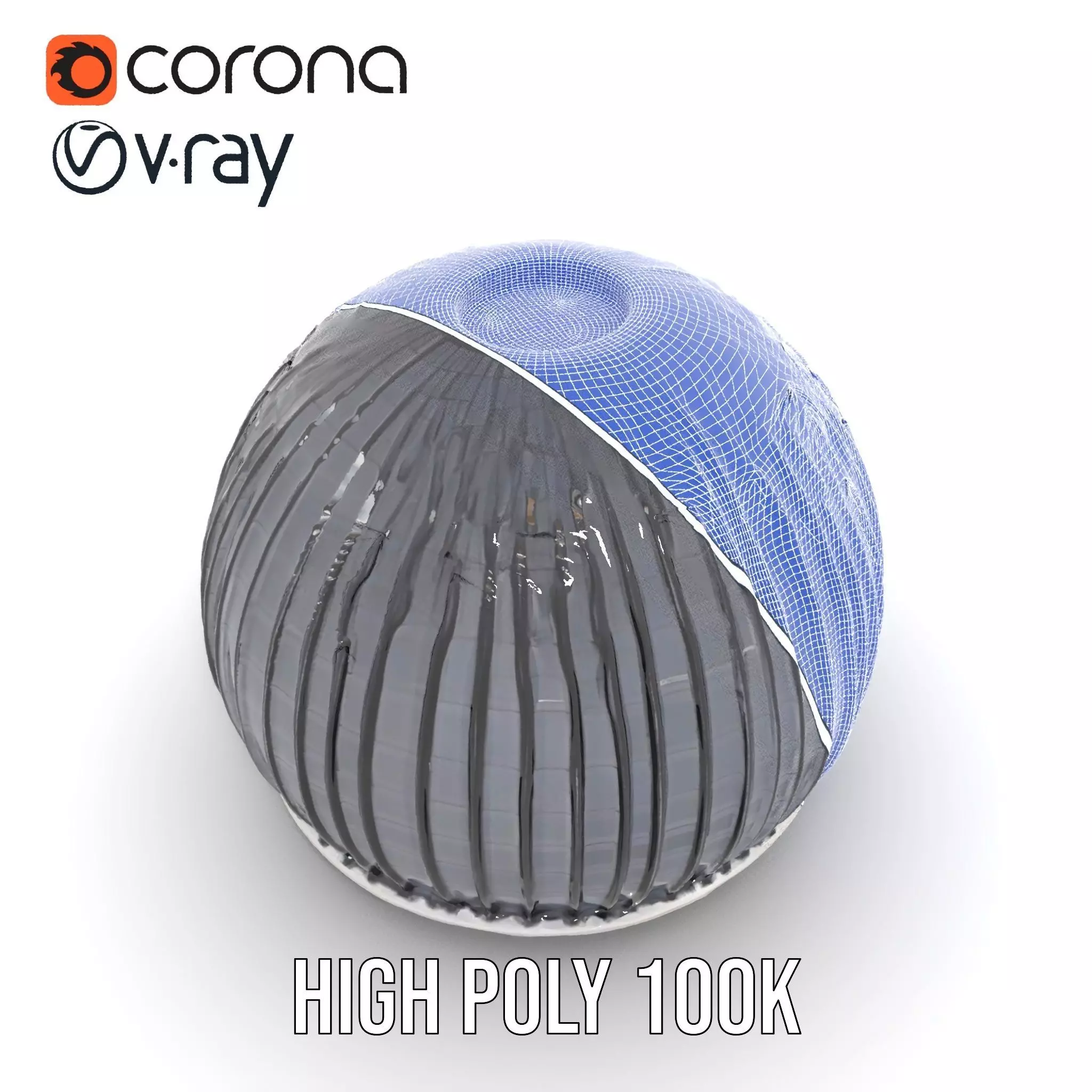 Black Futuristic Dome model pack Low-poly 3D model_32