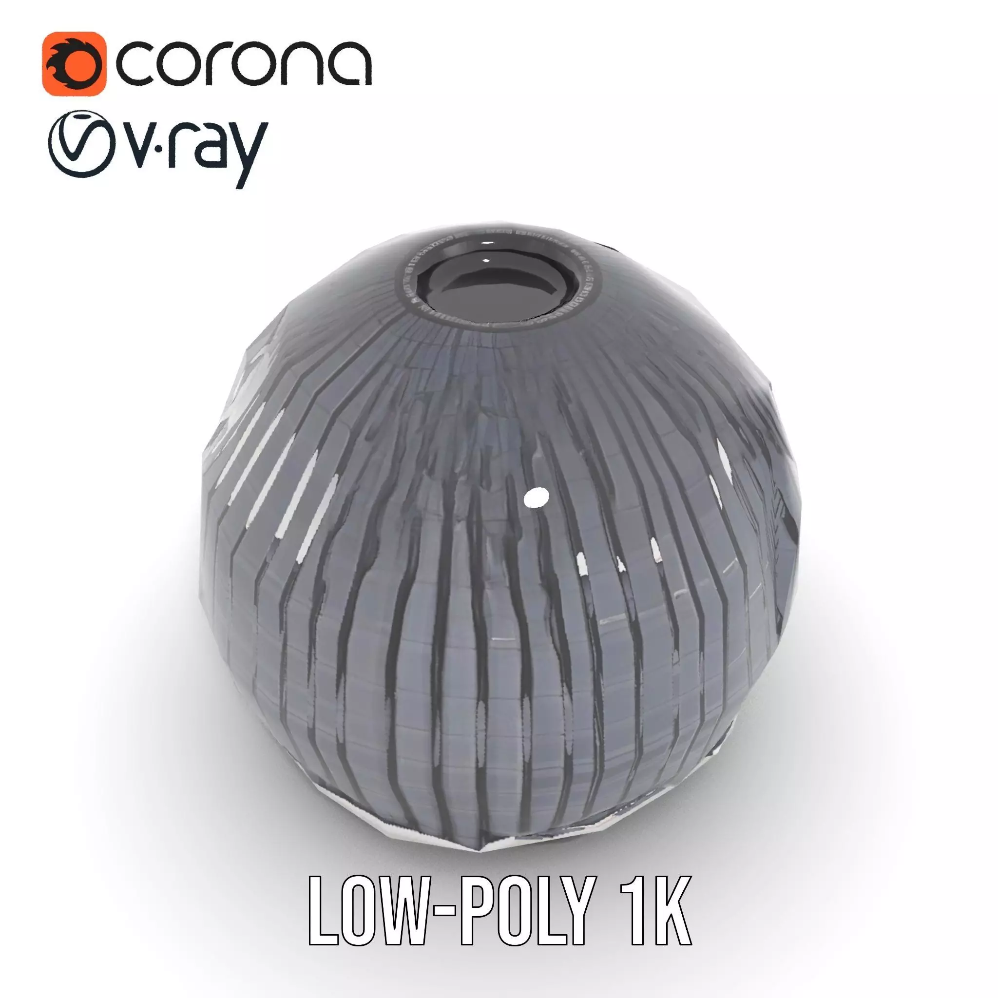 Black Futuristic Dome model pack Low-poly 3D model_16