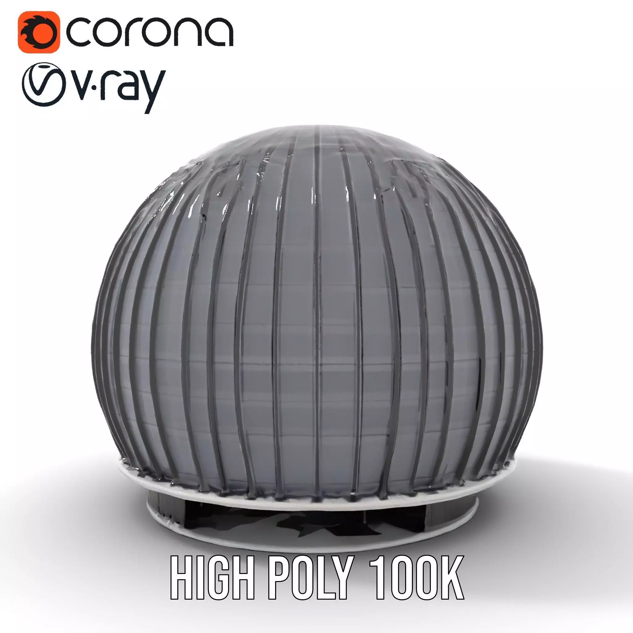 Black Futuristic Dome model pack Low-poly 3D model_20