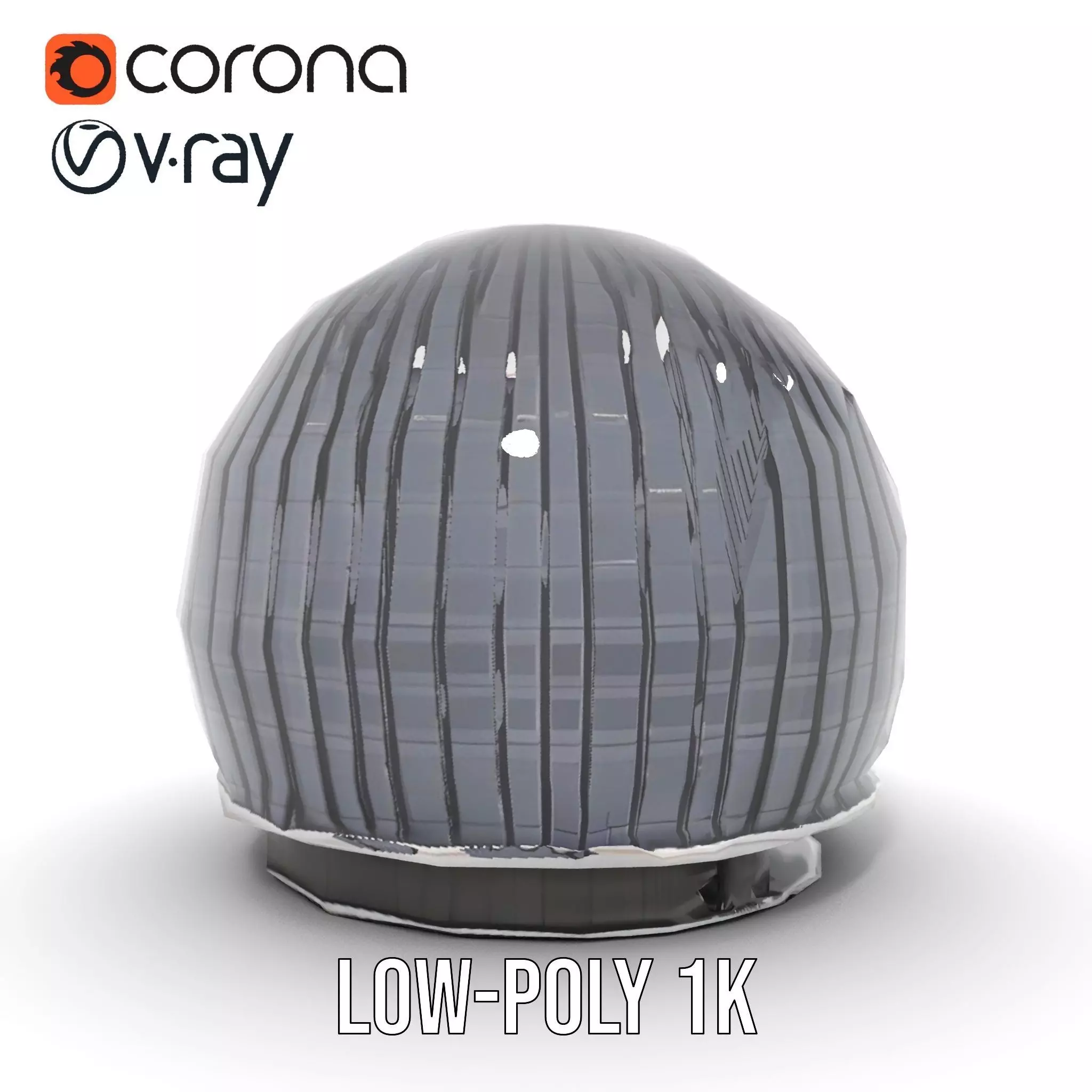 Black Futuristic Dome model pack Low-poly 3D model_24