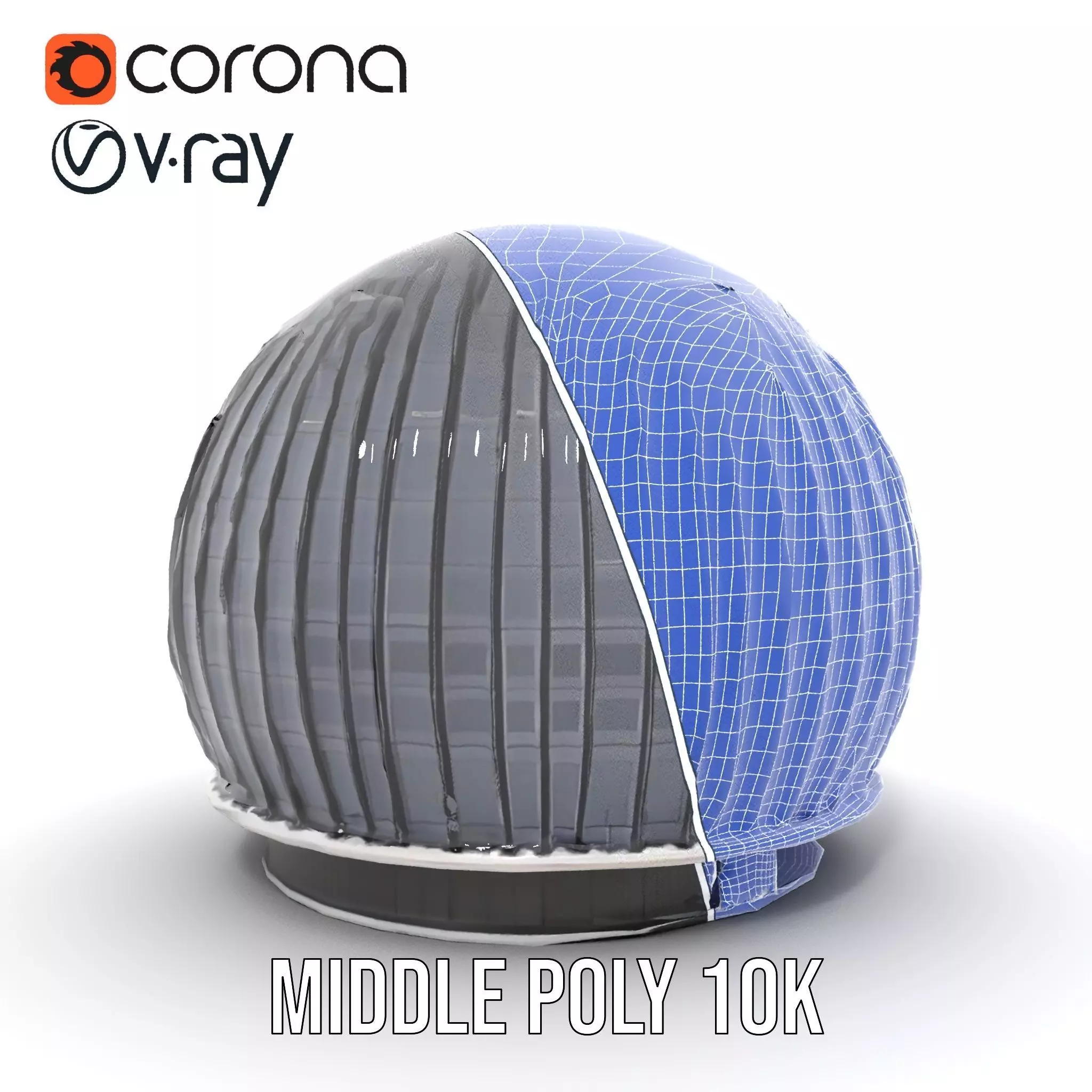 Black Futuristic Dome model pack Low-poly 3D model_29