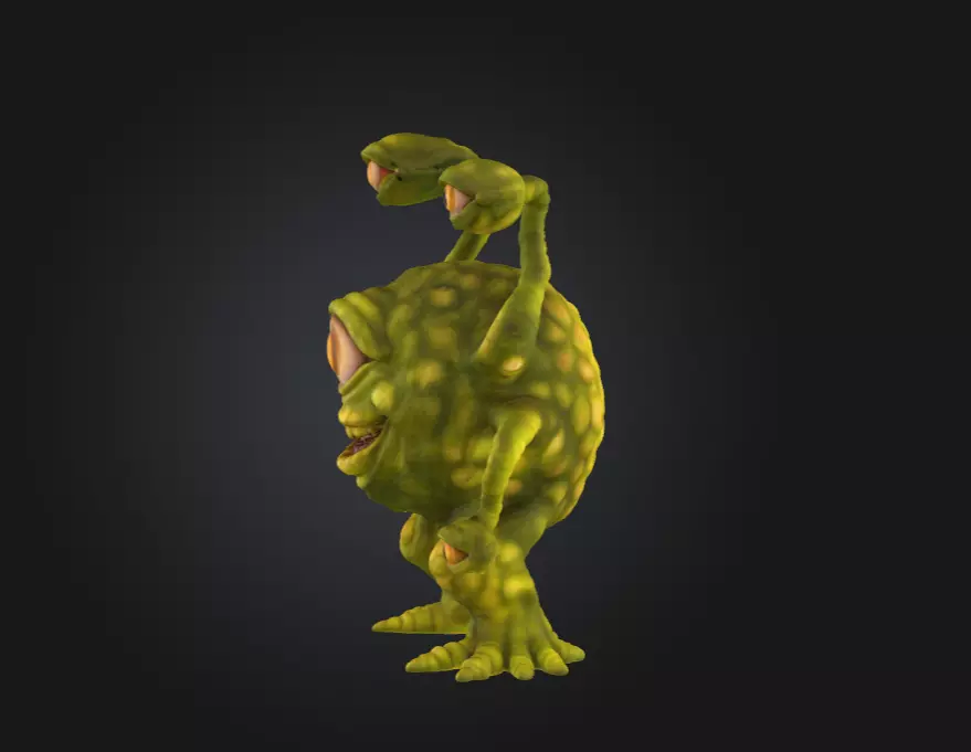 Gleeful Cyclops Low-poly 3D model_6