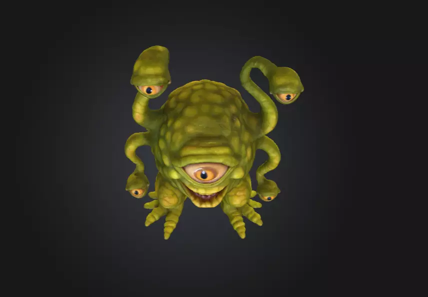 Gleeful Cyclops Low-poly 3D model_8