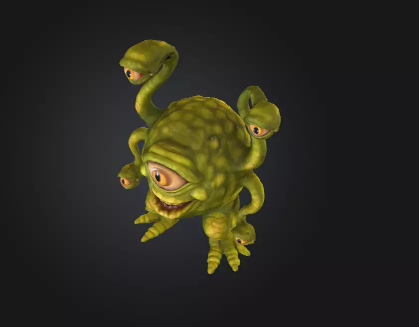 Gleeful Cyclops Low-poly 3D model_9
