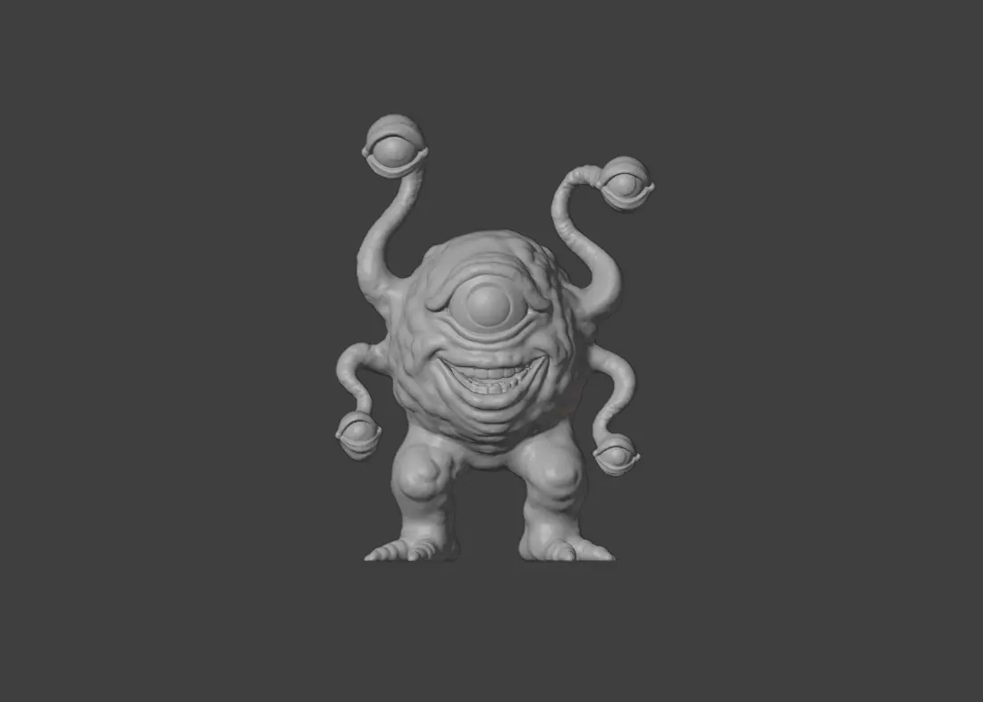 Gleeful Cyclops Low-poly 3D model_16