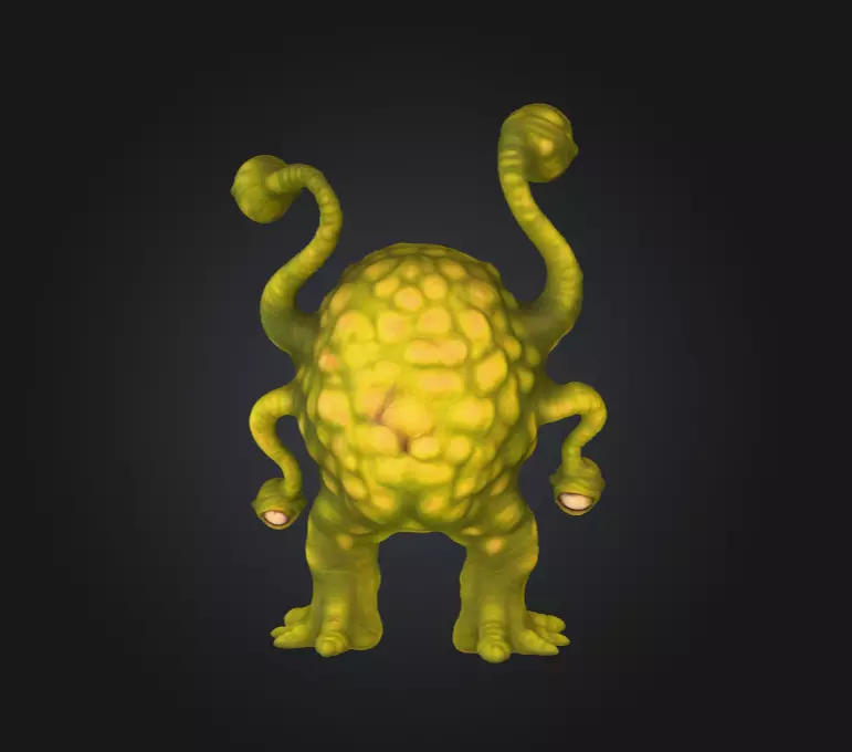 Gleeful Cyclops Low-poly 3D model_4