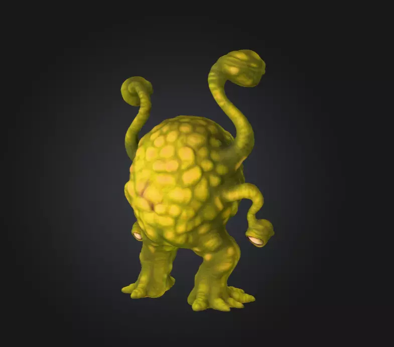 Gleeful Cyclops Low-poly 3D model_3