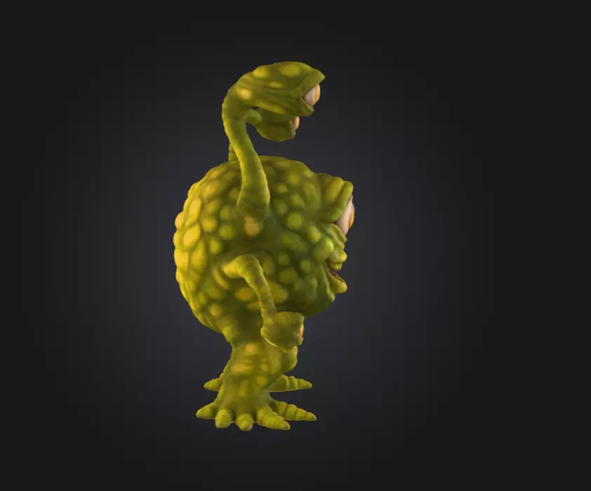 Gleeful Cyclops Low-poly 3D model_2