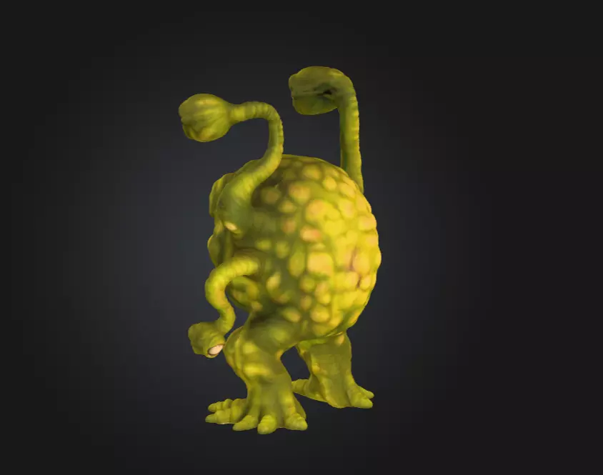 Gleeful Cyclops Low-poly 3D model_5