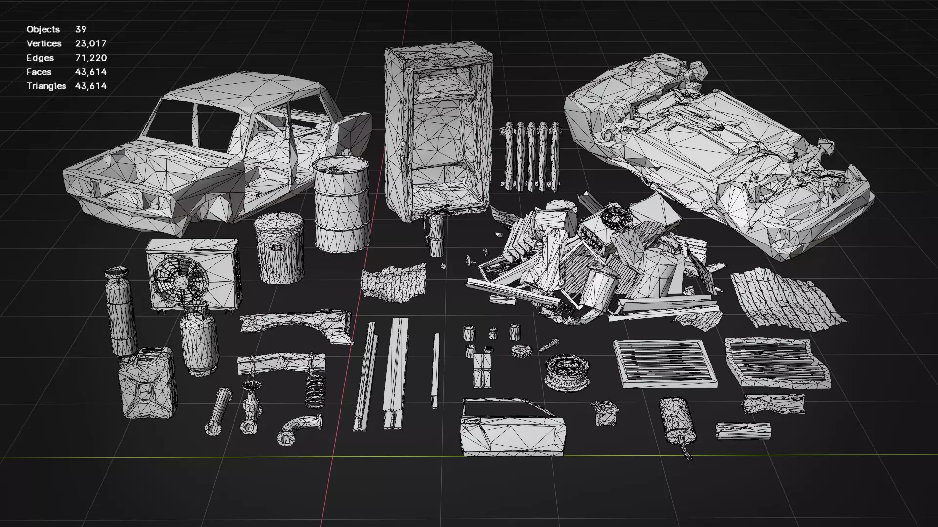 Rusty Industrial Scrap Debris Pack - 39 Assets PBR Game Ready Low-poly 3D model_9