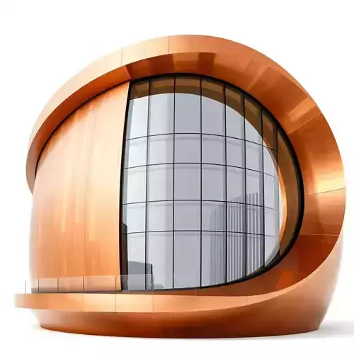 Modern Copper Building model pack Low-poly 3D model 2