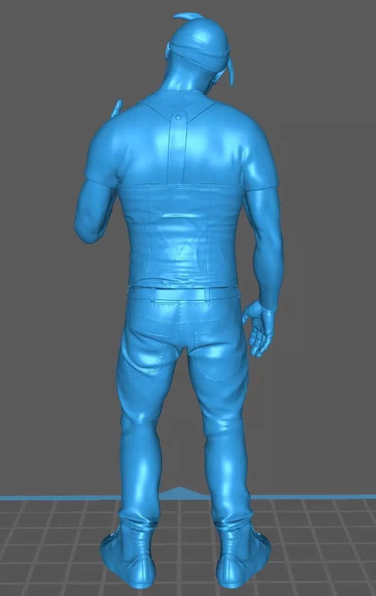 Tupac Shakur High Detail Full Body Print Ready Model 3D print model_1
