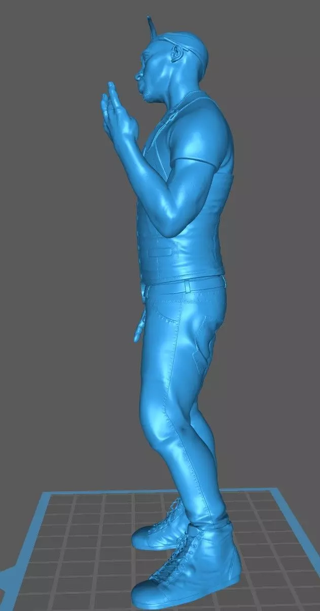 Tupac Shakur High Detail Full Body Print Ready Model 3D print model_3