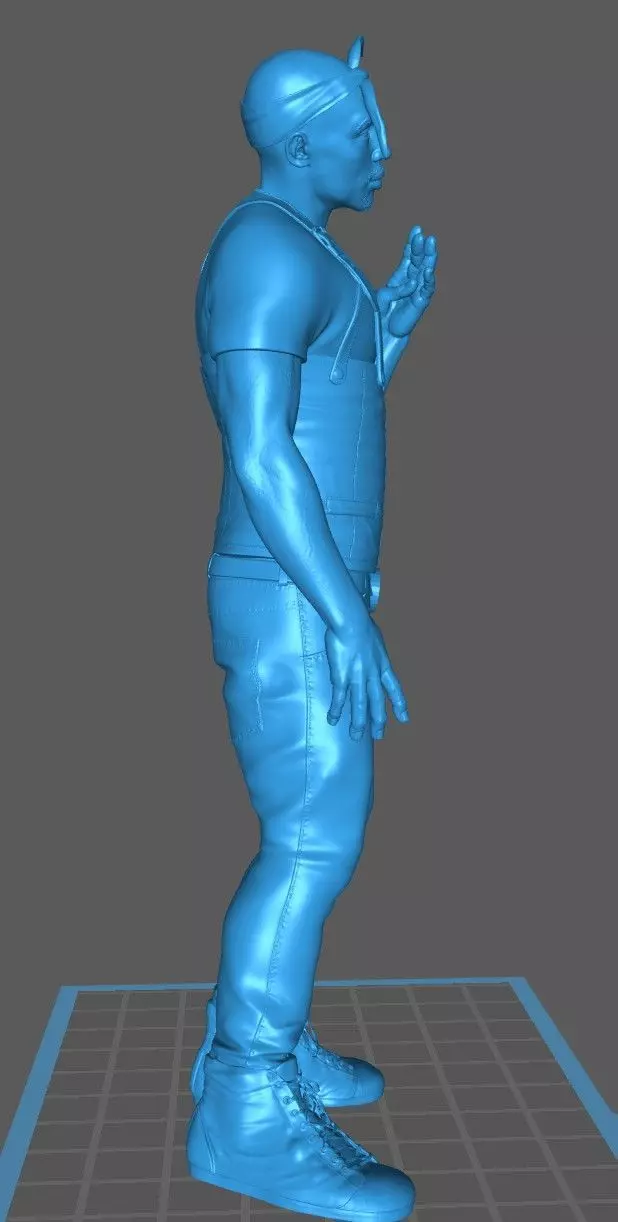 Tupac Shakur High Detail Full Body Print Ready Model 3D print model_4