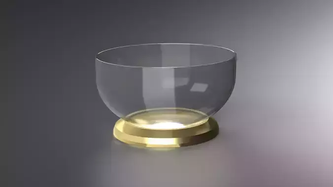 Glow Bowl 3D Model High Low Poly Transparent Gold Base Low-poly 3D model Glow Bowl 3D Model High Low Poly Transparent Gold Base Low-poly 3D model