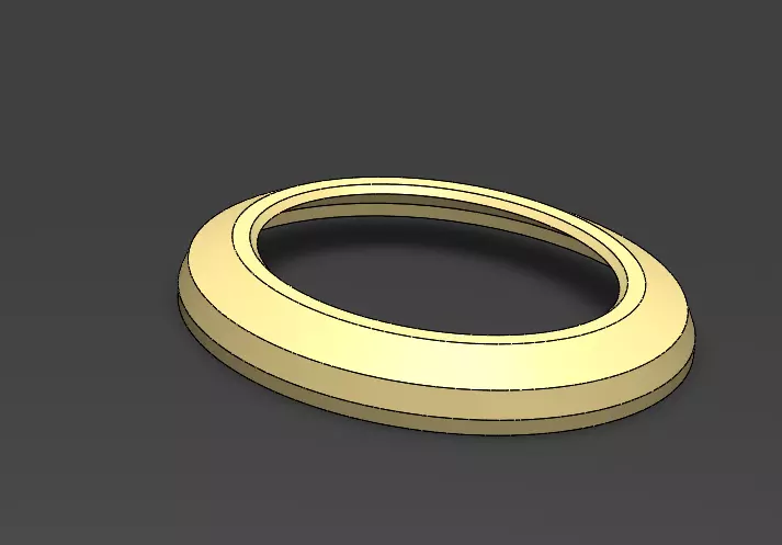 Glow Bowl 3D Model High Low Poly Transparent Gold Base Low-poly 3D model_16